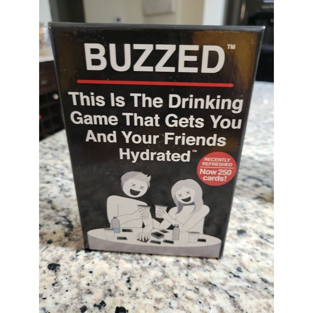 Buzzed Drinking Game Hydration Recently Refreshed Edition 250 Cards